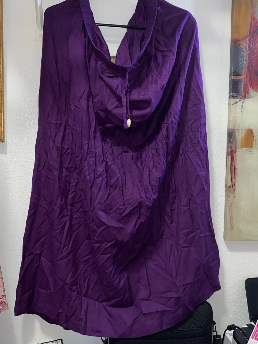 Purple Cowl skirt